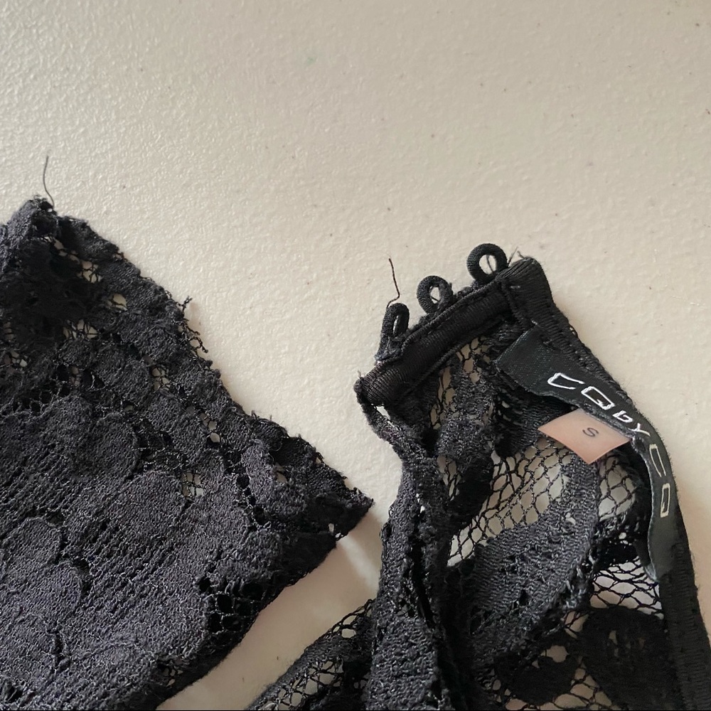 Long Black Jumpsuit W Stretch Lace Top & Low Back - Picture 10 of 16